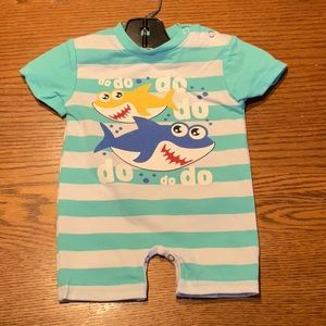 Honeydew brand – shark do do romper – new
